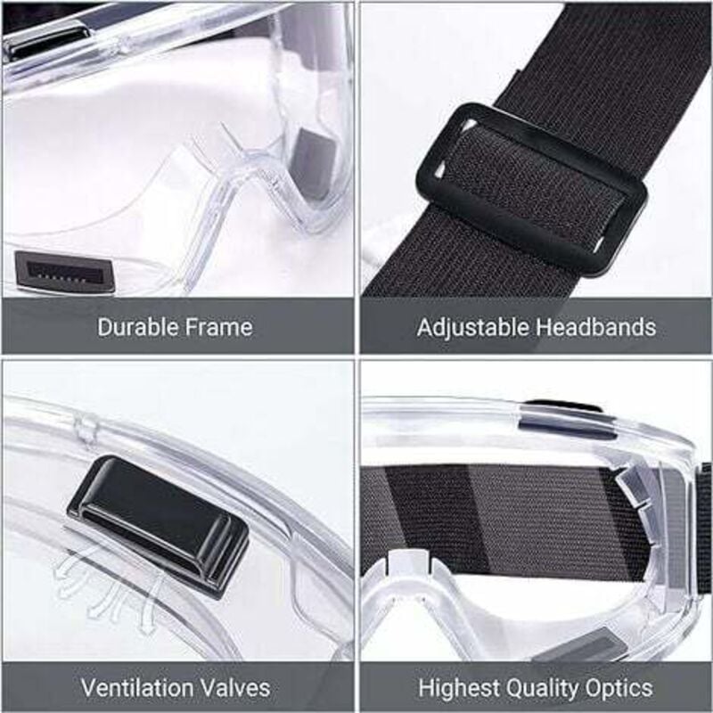 Lunettes de Protection Anti-buée Surlunettes de Sécurité Anti-rayures Idéal pour Bricolage, Chimie, Travaux, Chantiers - 3