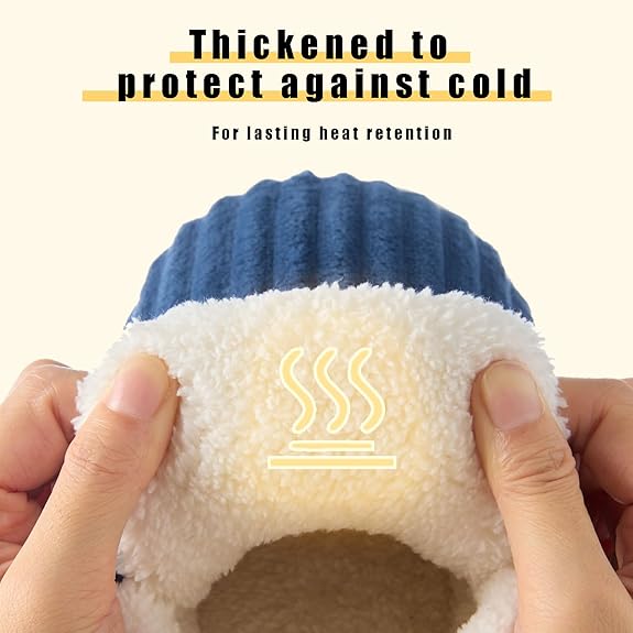 Pantoufles pour hommes et femmes, mules chaudes et confortables en mousse à mémoire de forme, antidérapantes, automne et hiver 38-39 - 6
