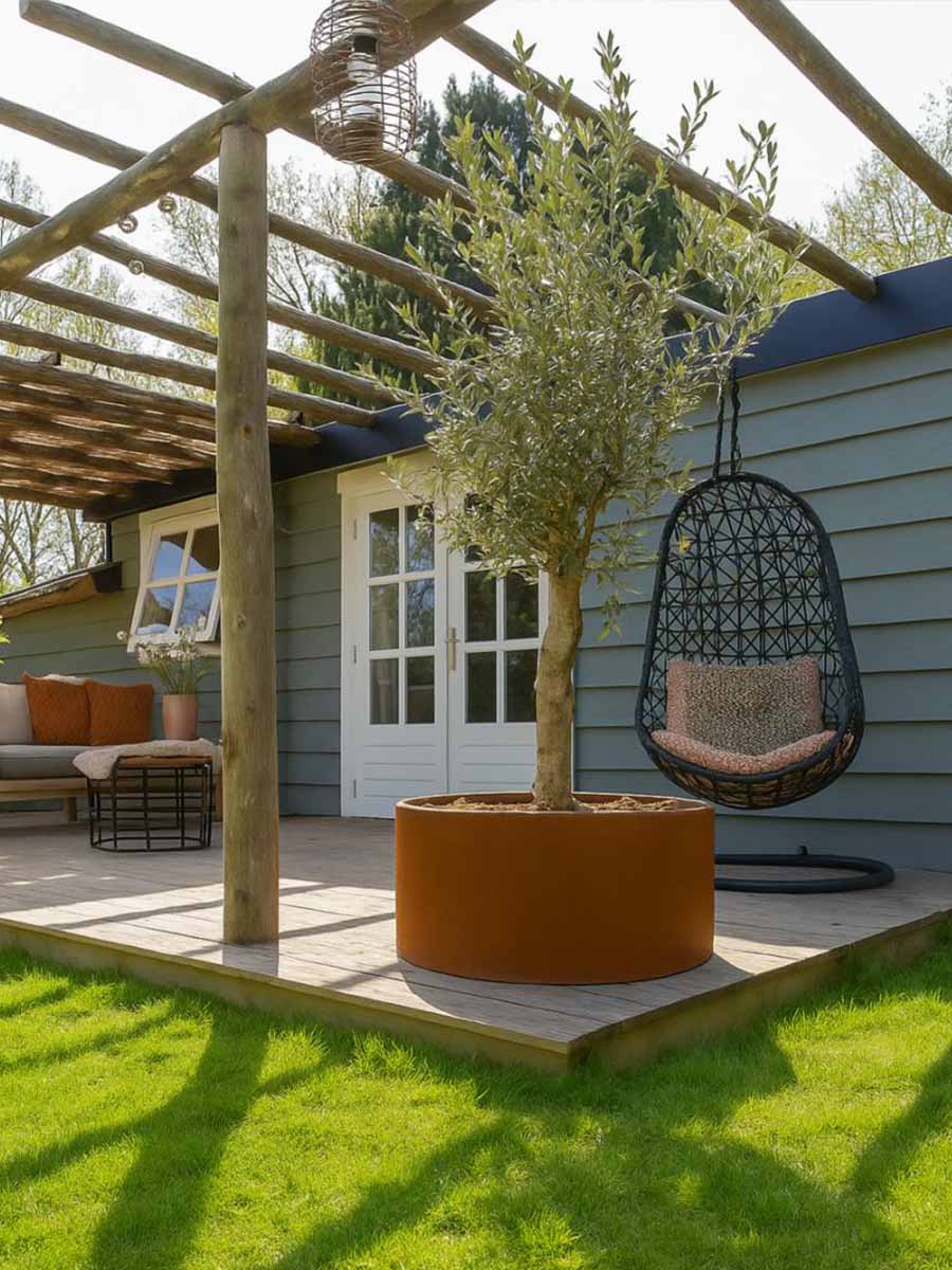 Jardinière Ronde Acier Corten | (ø 100x60cm) - 3