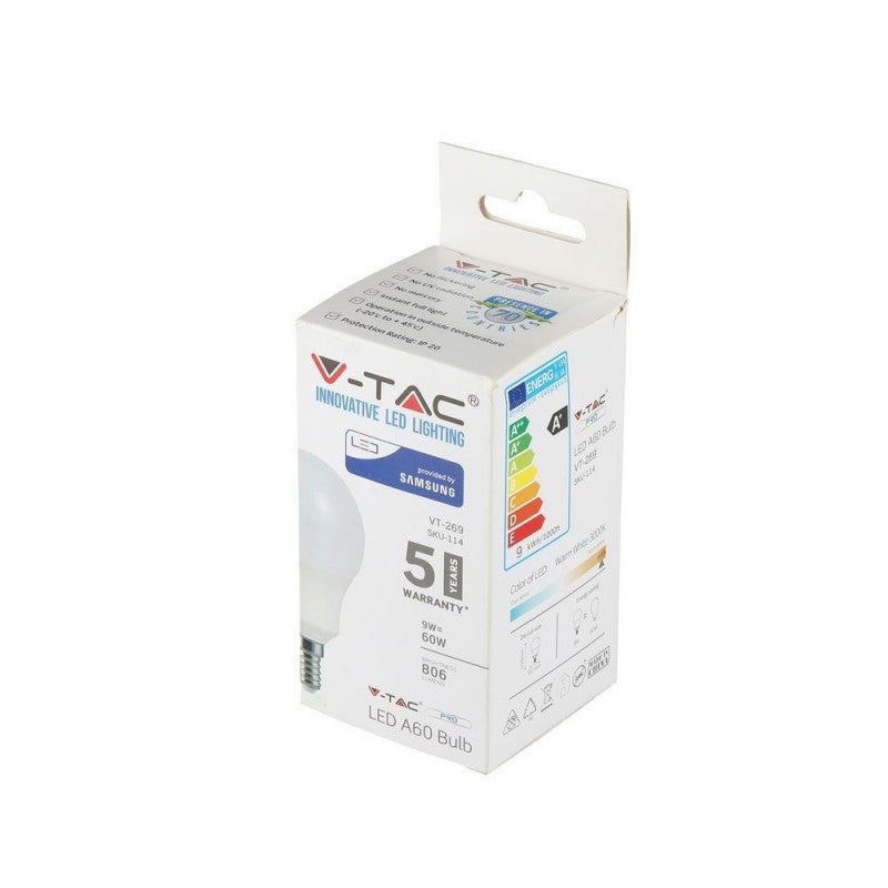 Lampadina LED SAMSUNG Chip 9W E14 A60 6400K - 9