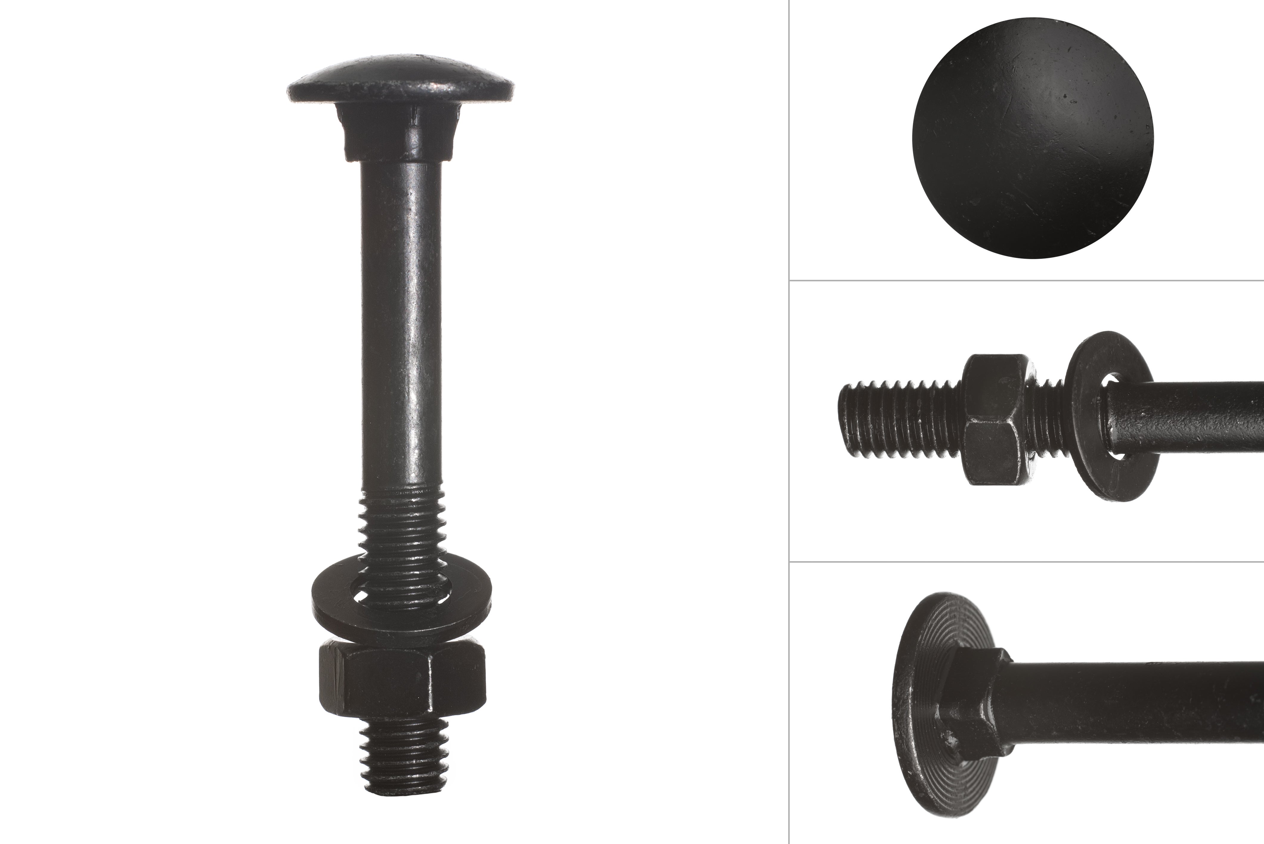 Bulloni testa tappo testa tappo filo sottile nero 12,9 acciaio 12,9 M6