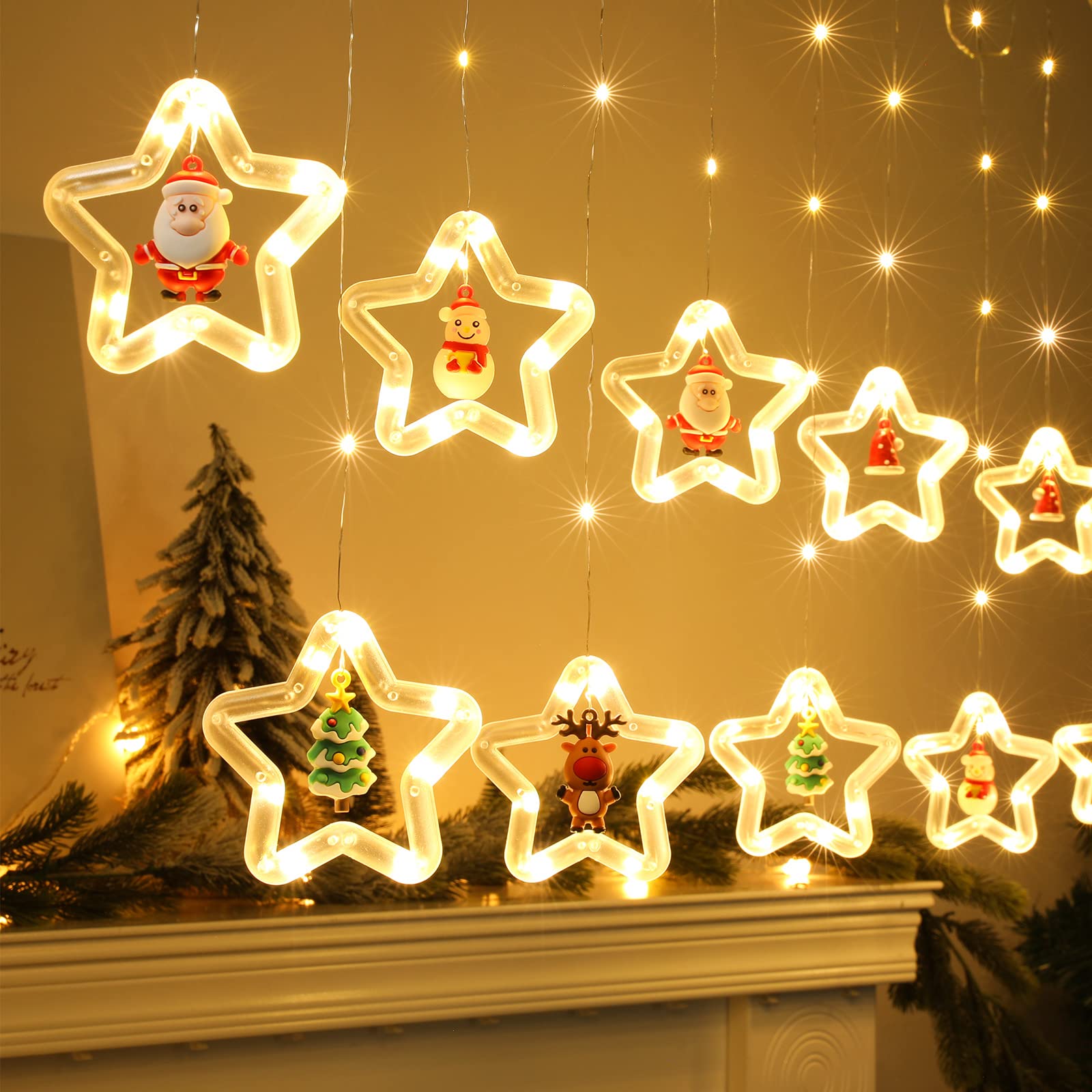 Guirnalda Navideña De 270 Cm Con Luces LED, Decoración Navideña, Corona Navideña, Enredaderas