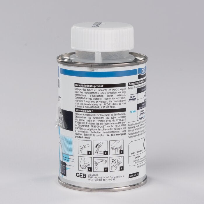 Colle PVC GEBSOPLAST GEL+ boite 250ml - 2