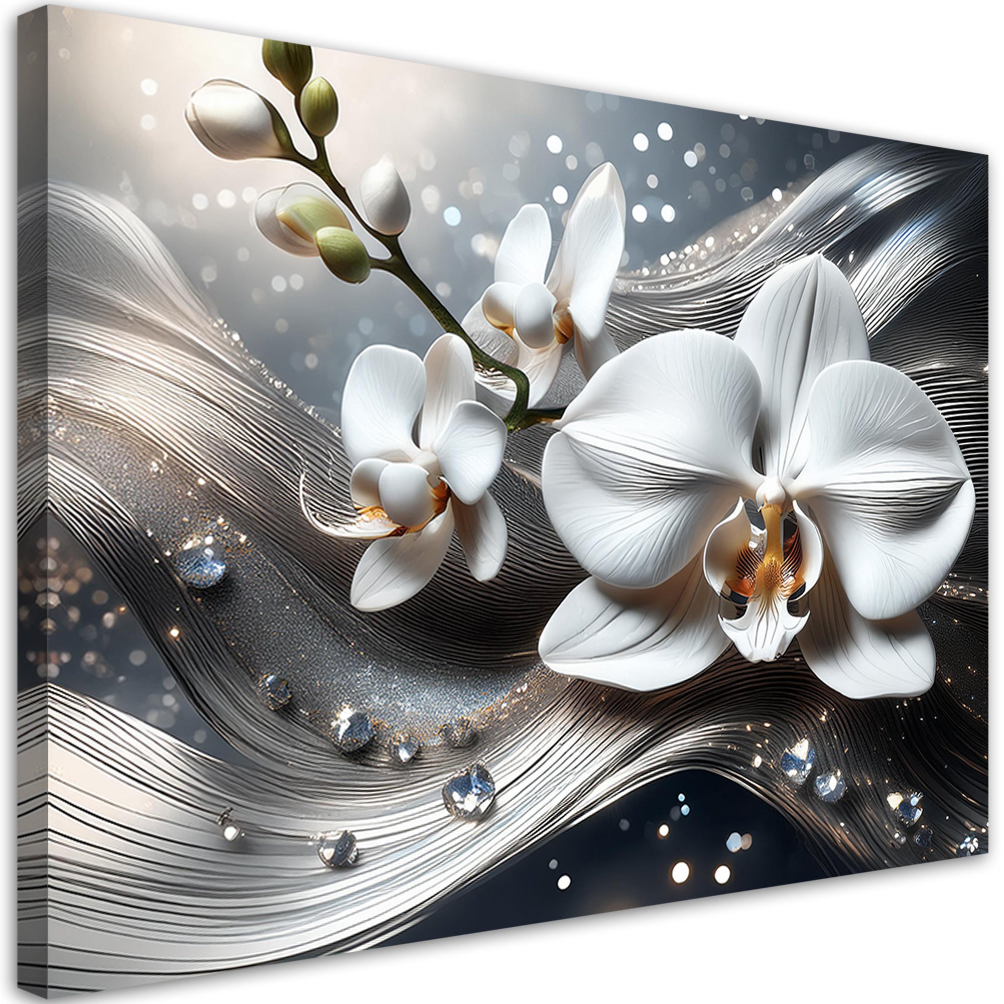 Obraz na płótnie, Abstrakcja 3D Orchidea 100x70