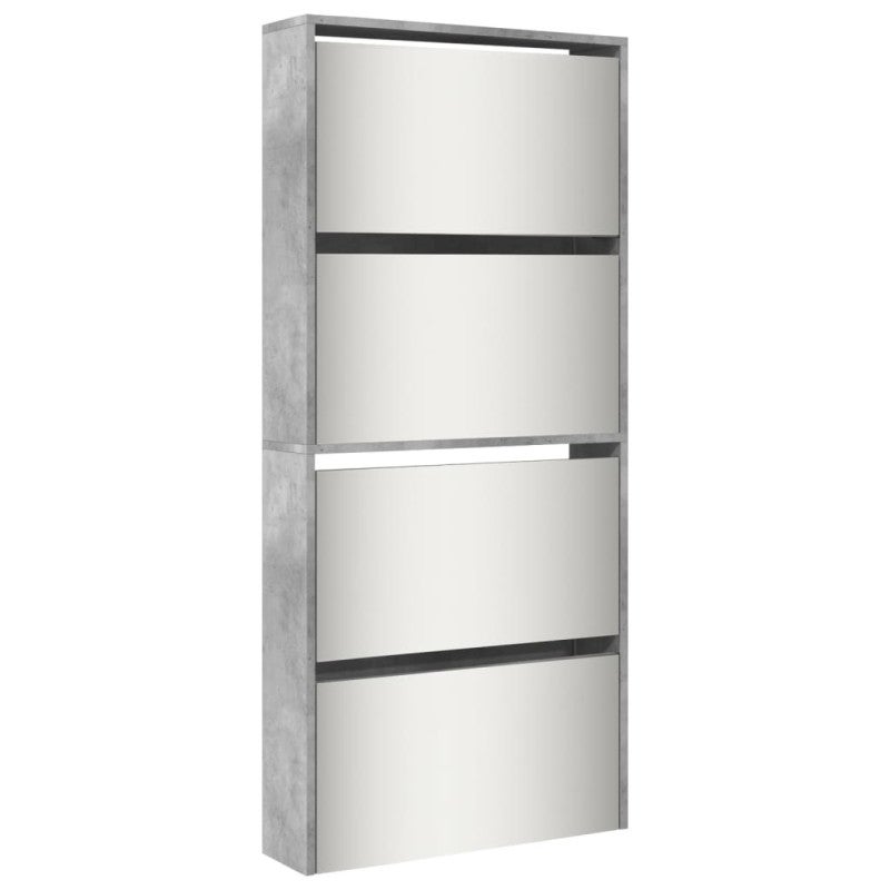 VIDAXL - Scarpiera Con Specchio A 5 Livelli Nera 63x17x169,5 Cm - ePRICE