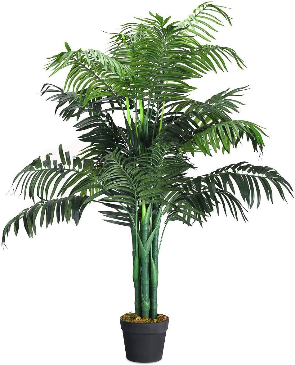 Plante Artificielle Déco. Interieur Palmier Aréca avec Pot Vert Arbre- H 110 cm - 6