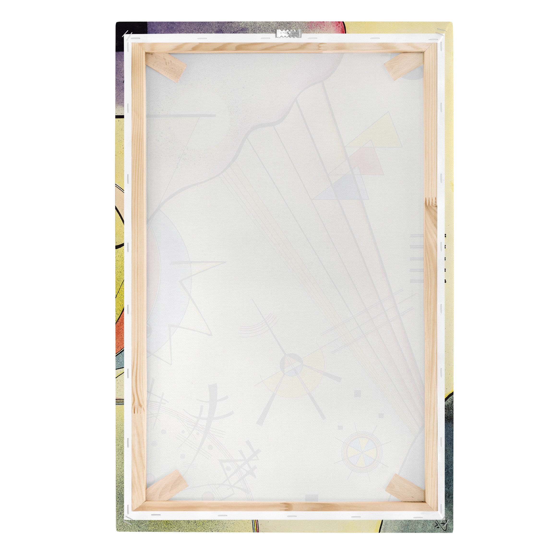 Impression sur toile tableau sur toile châssis multicolore Wassily Kandinsky abstrait peinture 89 chambre à coucher salon couloir 60 x 90 cm - 7