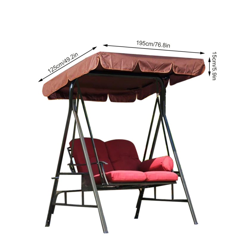 Housse imperméable pour balancelle de jardin, résistante à la pluie, à la poussière et aux UV - 2