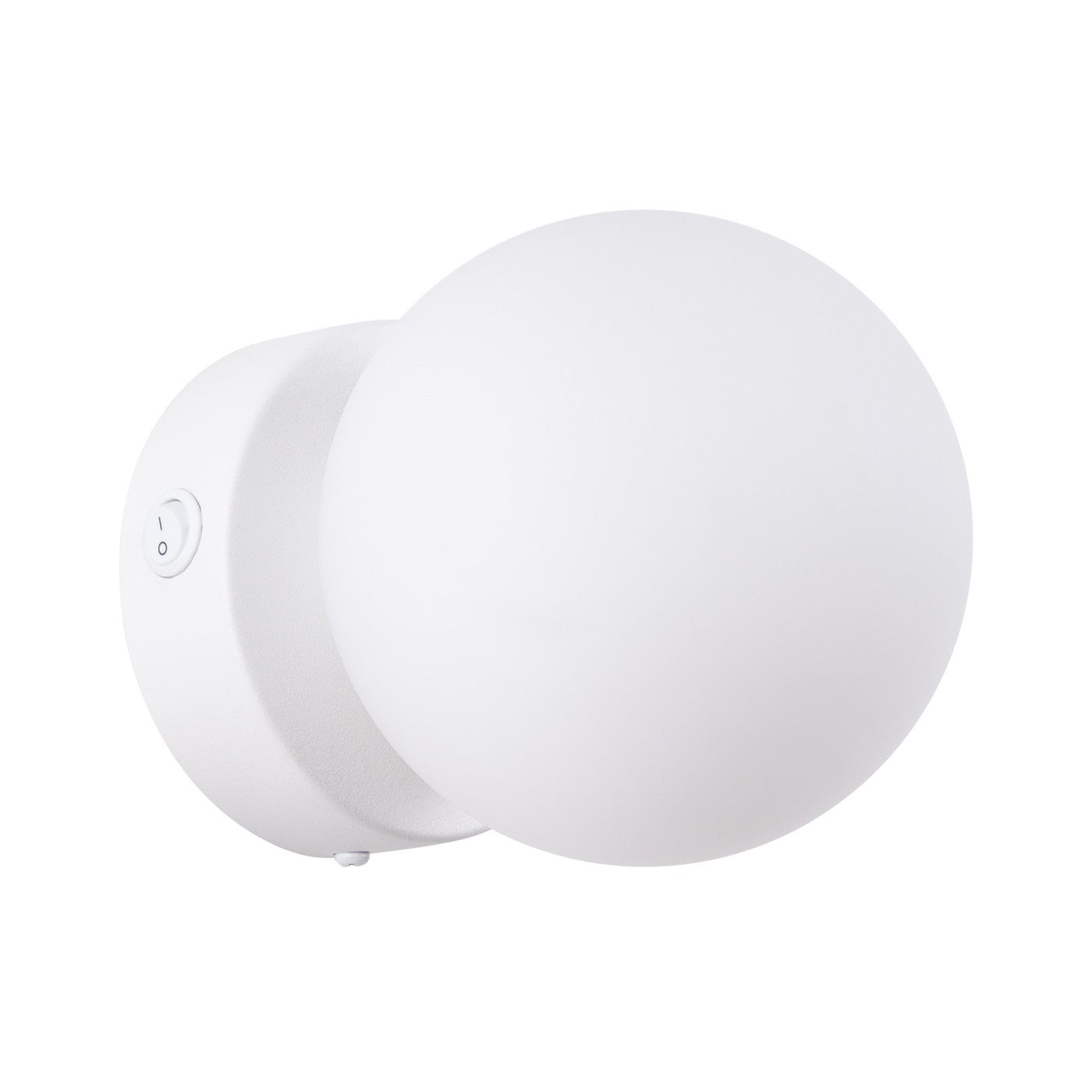 Kinkiet ścienny Yoli biały 1xG9x8W nad lustro z włącznikiem wym: 12 x 12 x 14 cm szkło IP20 Sollux Lighting