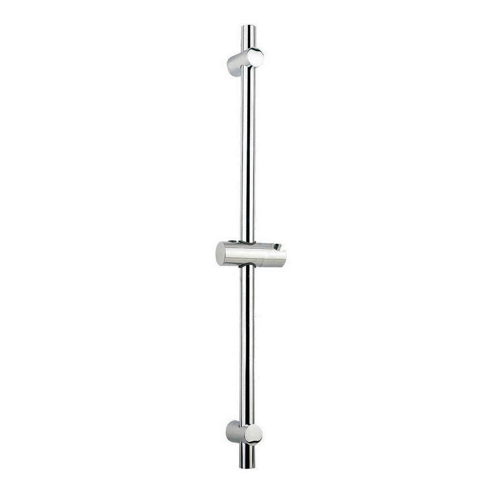 Kibath Barre de douche BARIN 65,5 cm finition laiton chromé - Barre de douche avec support réglable, installation universelle compatible avec les - 3