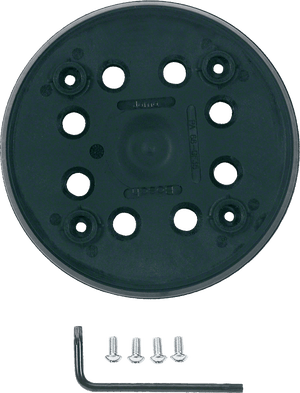 Piatti Abrasivi 125 Mm In Velcro Per Levigatrice Bosch PEX 270 A/AE - Set Da 2 Con 8 Fori, 4 Occhi, Cacciavite E Viti