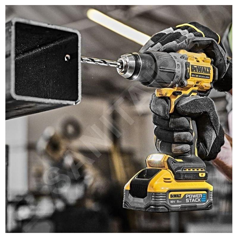 Perceuse à percussion 18V (2x5,0 Ah) POWERSTACK en coffret - DEWALT DCD805H2T-QW - 4