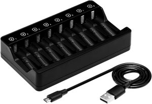 Caricabatterie ABSINA Per Pile AA AAA 9V - 4 Slot NiMH Con Display LED - Foto 3