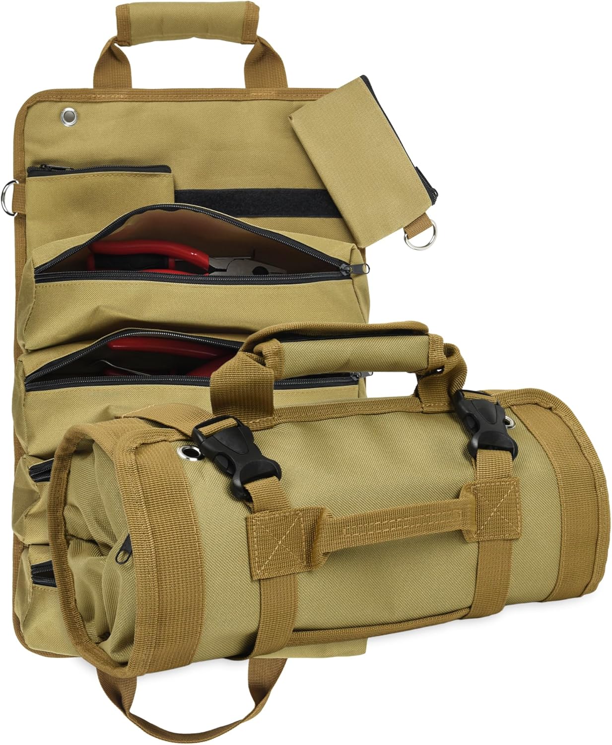 Borsa Attrezzi Arrotolabile - Con Tasche, Regalo Per Uomini, Verde - Foto 5