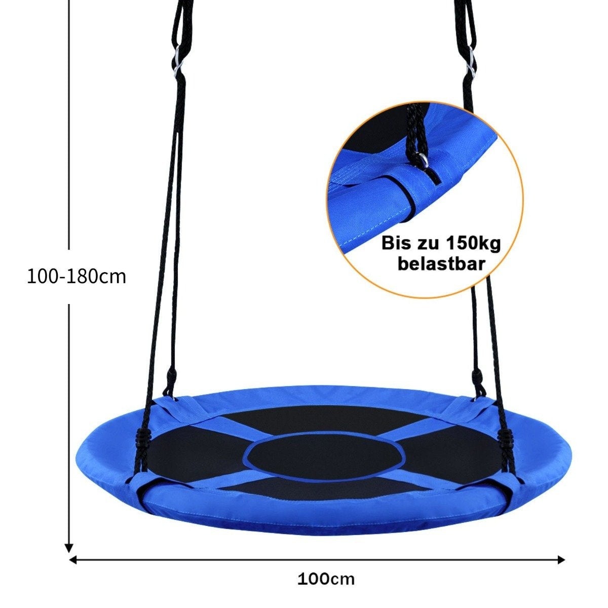 Littleboyny – Balançoire à Corde 2,5 M Pour Enfants – Sangle 11 Mm – Charge 180 Kg – Kit 2 Cordes + Mousquetons