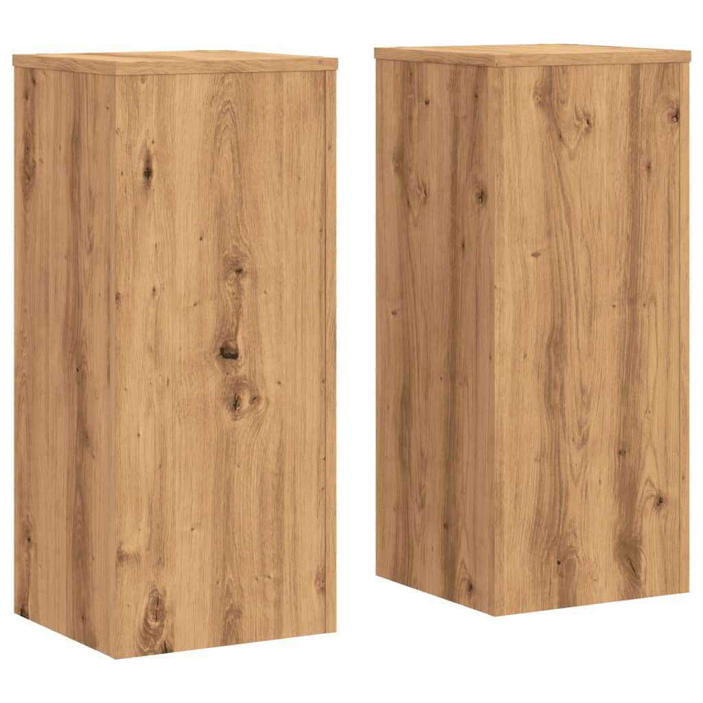 Supports pour plantes 2 pcs chêne artisanal bois d'ingénierie - 2