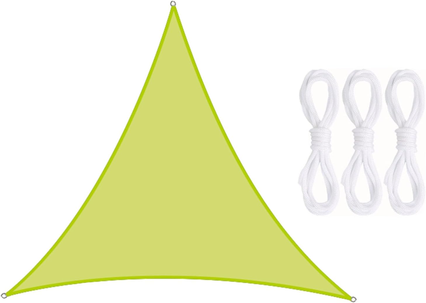 Wodoodporny i odporny na promieniowanie UV trójkątny żagiel przeciwsłoneczny na taras, do ogrodu, trawnika, 5 x 5 x 5 m, zielony