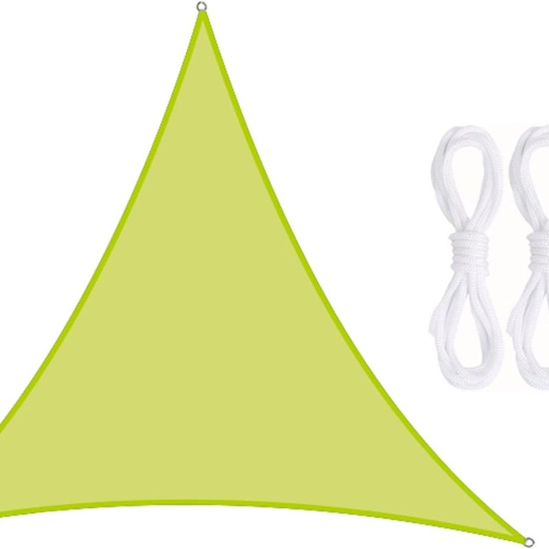 Wodoodporny i odporny na promieniowanie UV trójkątny żagiel przeciwsłoneczny na taras, do ogrodu, trawnika, 5 x 5 x 5 m, zielony