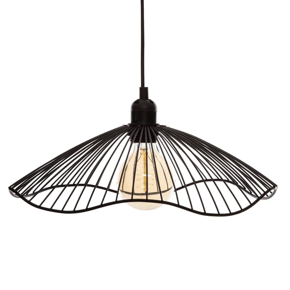 Suspension - Lampe - Design - Métal - Noir - 34cm - Atmosphera