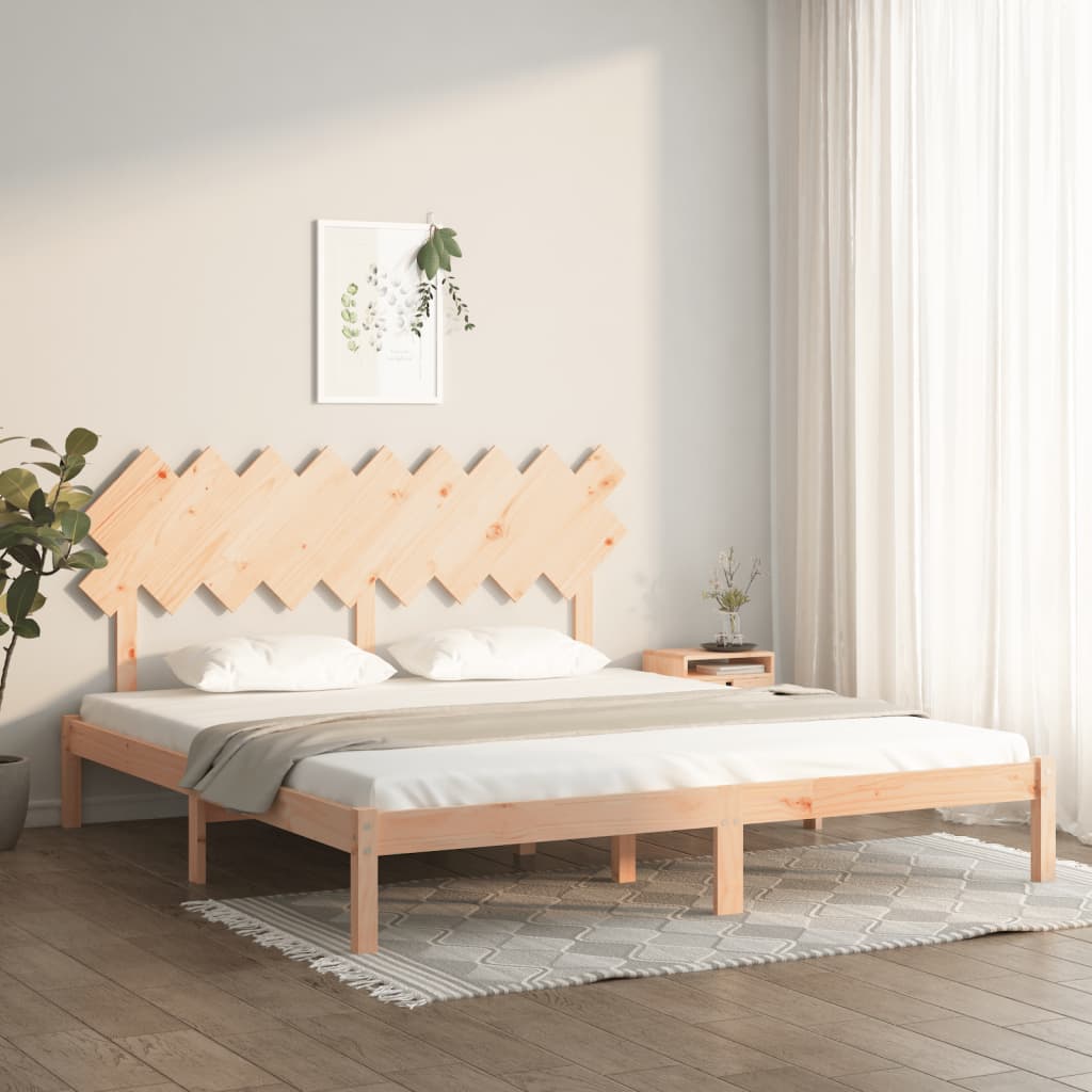 Łóżko Drewniane Rama Łóżka Sofa Brązowe Do Sypialni Pokoju 180x200 cm