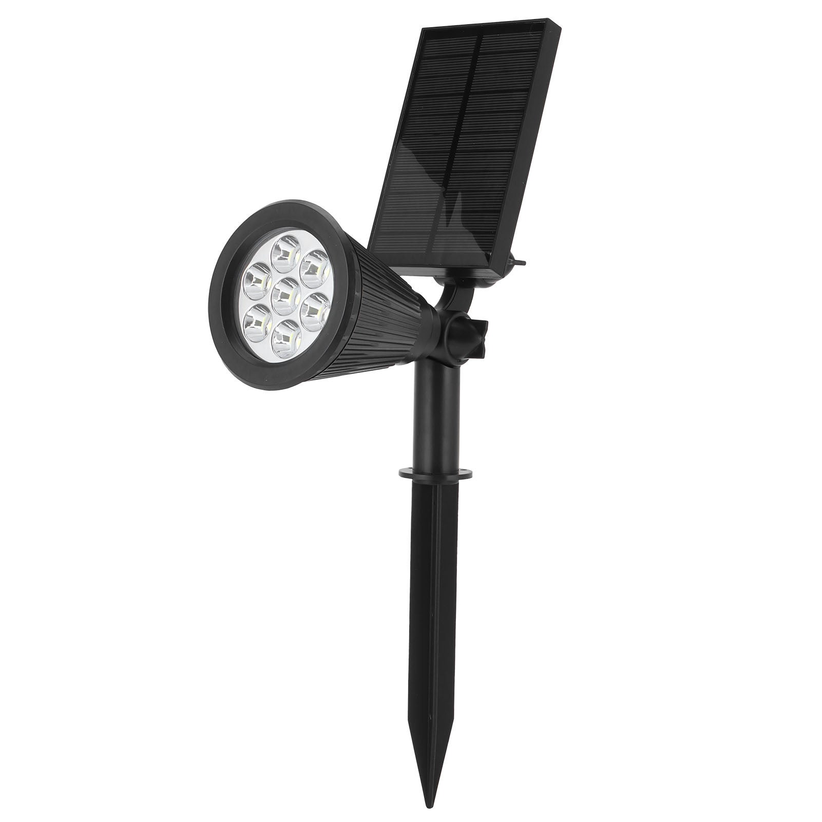 7LED inteligentne zewnętrzne słoneczne światło ogrodowe reflektor trawnikowy lampa krajobrazowa oświetlenie czarne białe światło