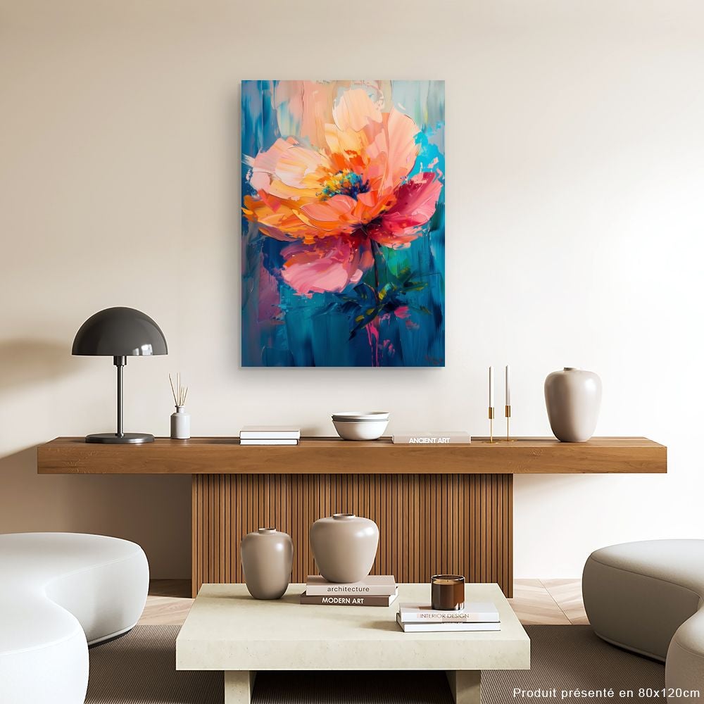 Toile murale Fleur vibrante / 75x112cm / Fabriqué en France / Décoration murale / DADA ART - 2