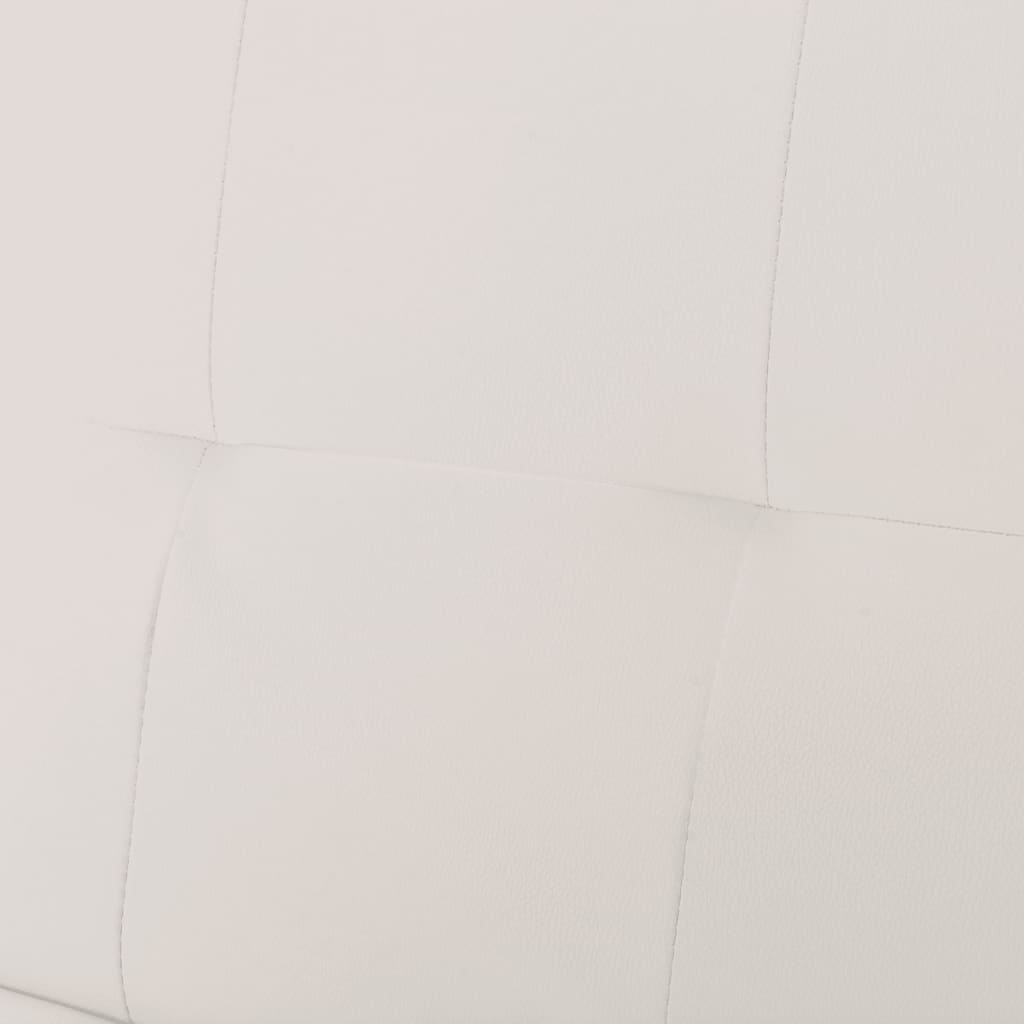 Divano letto regolabile con due cuscini in ecopelle bianco panna 02_0019535 - 6