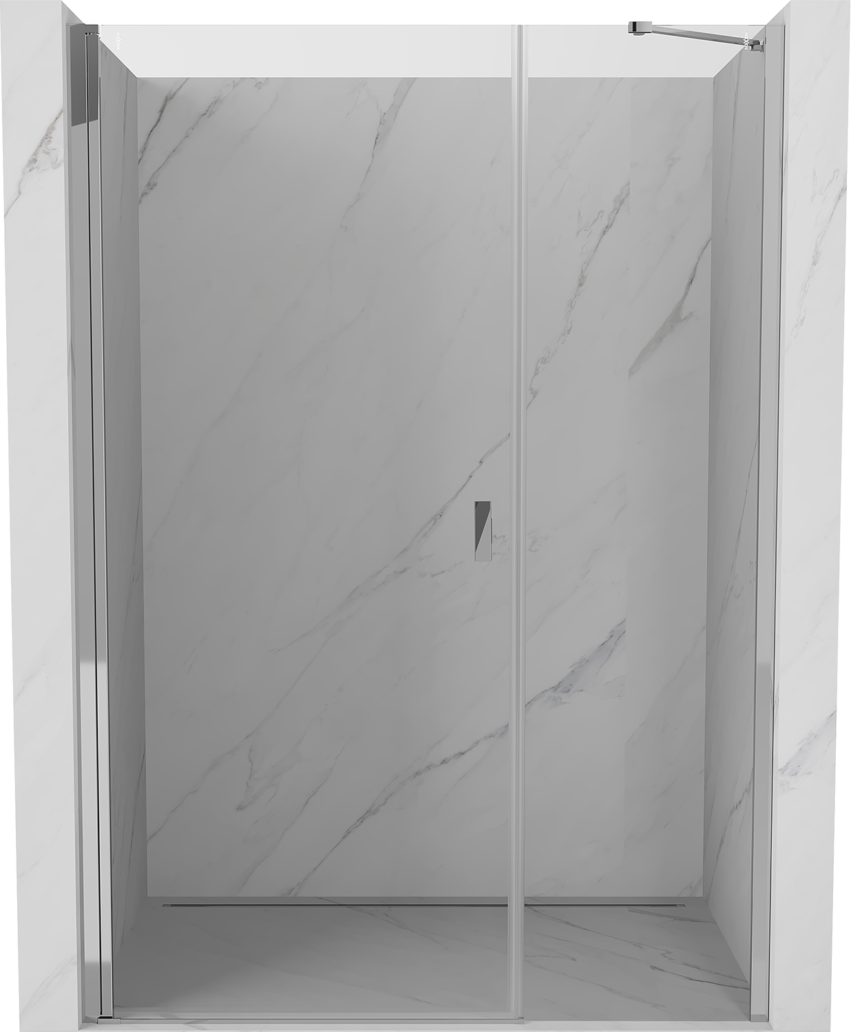 Mexen Mist-B drzwi prysznicowe uchylne 105 cm, transparent, chrom - 8A2-105-001-01-00