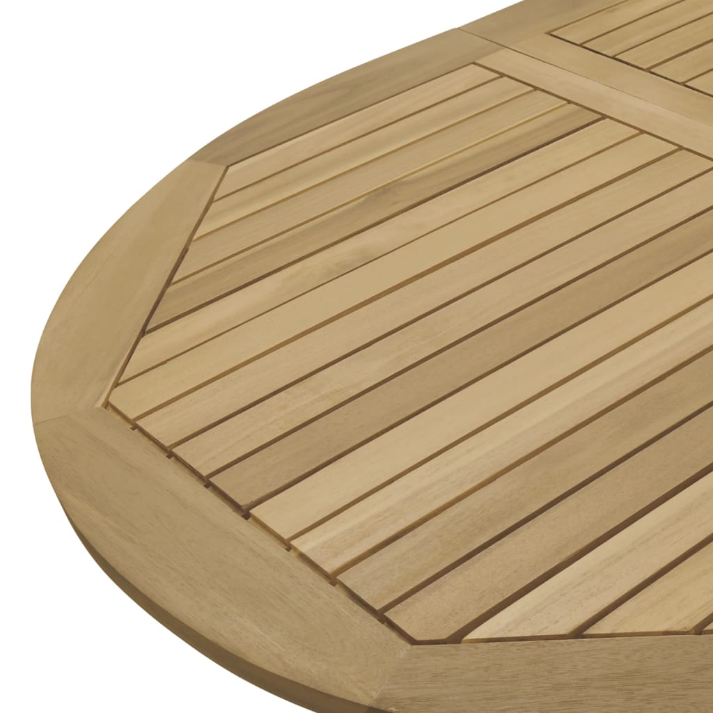 Table de jardin pliante en bois d'acacia massif 160x85x75 cm - 7