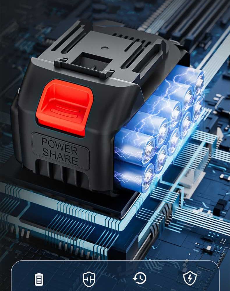 Polisseuse de voiture sans fil, adaptée aux automobiles, comprend des accessoires, norme européenne, 21V, 2 batteries, 1 chargeur (8 vitesses) - 8