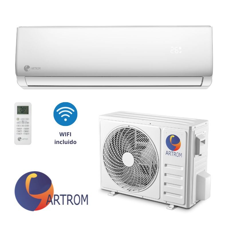 AireAcondicionado1x1ARTROMAMCRD-18,18000BTU,4500frigorías,A+++,Wifi,BombadeCalorInverter,Muysilencioso.4500fg.Tuberías1/4"-3/8"