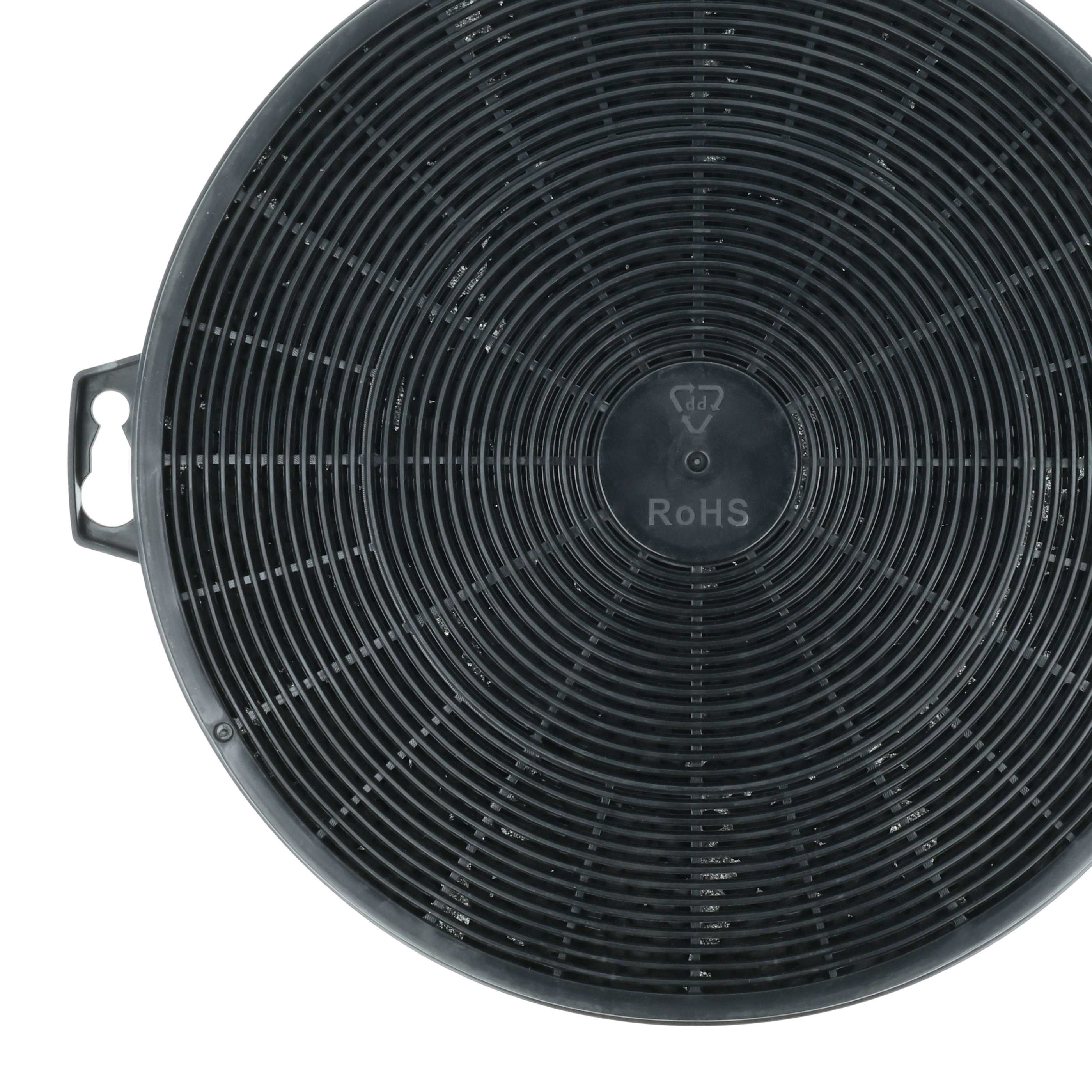 vhbw 2x Filtres à charbon actif compatible avec Smeg 880038, 880052, 880050, 880049, 880042, 880041, 880040, 880039 hotte aspirante - 20,2 cm - 4