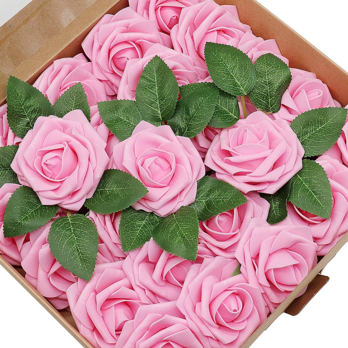 Teste di fiori artificiali rosa, piccoli fiori finti di peonie