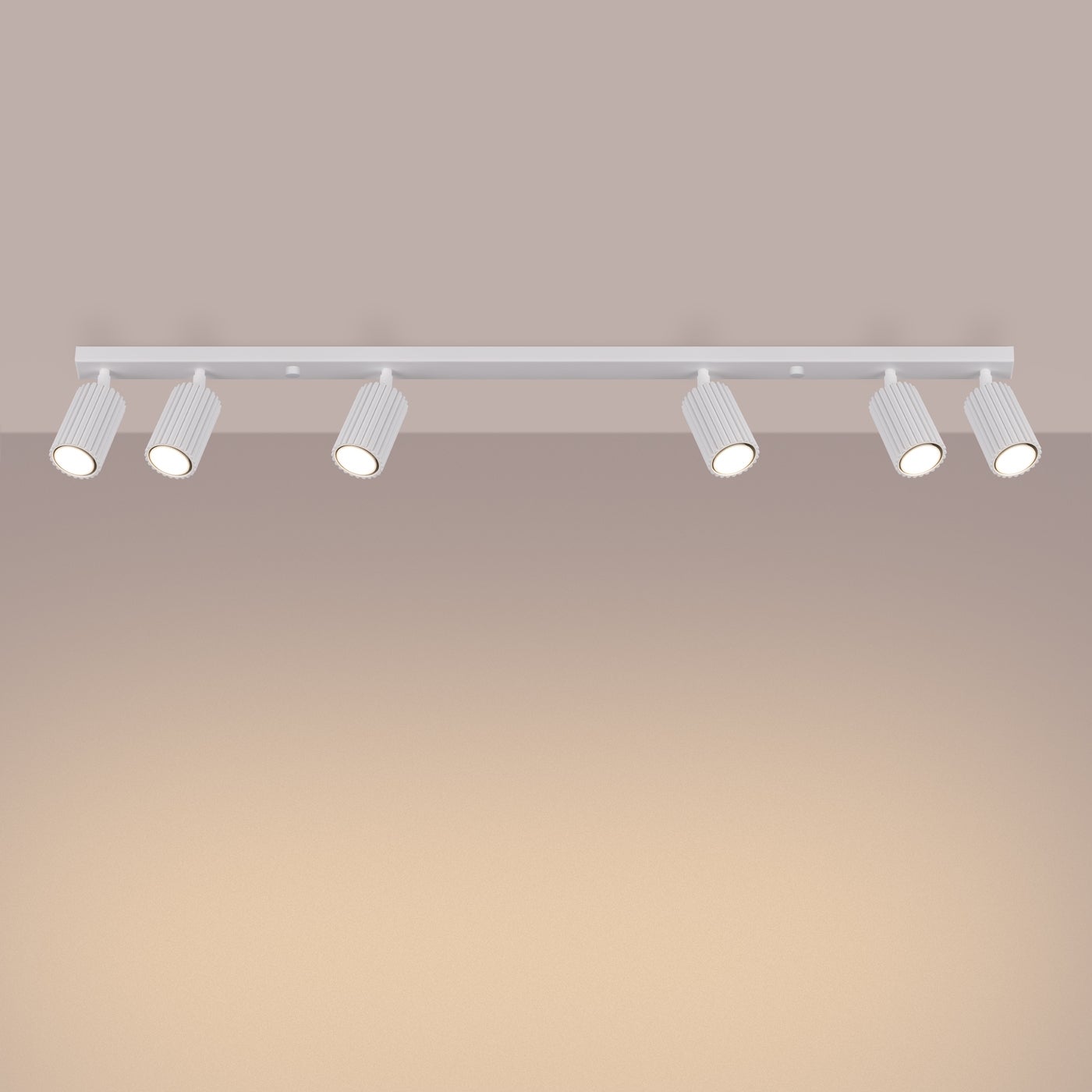 Plafon GLOOW 6L biały LED 3000K - 117x6.5x16.5cm Sollux