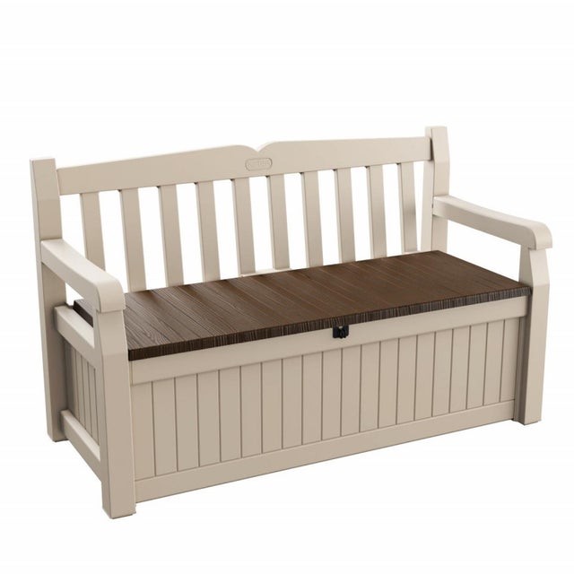 Panca da giardino vidaXL con spazio e cuscini Beige