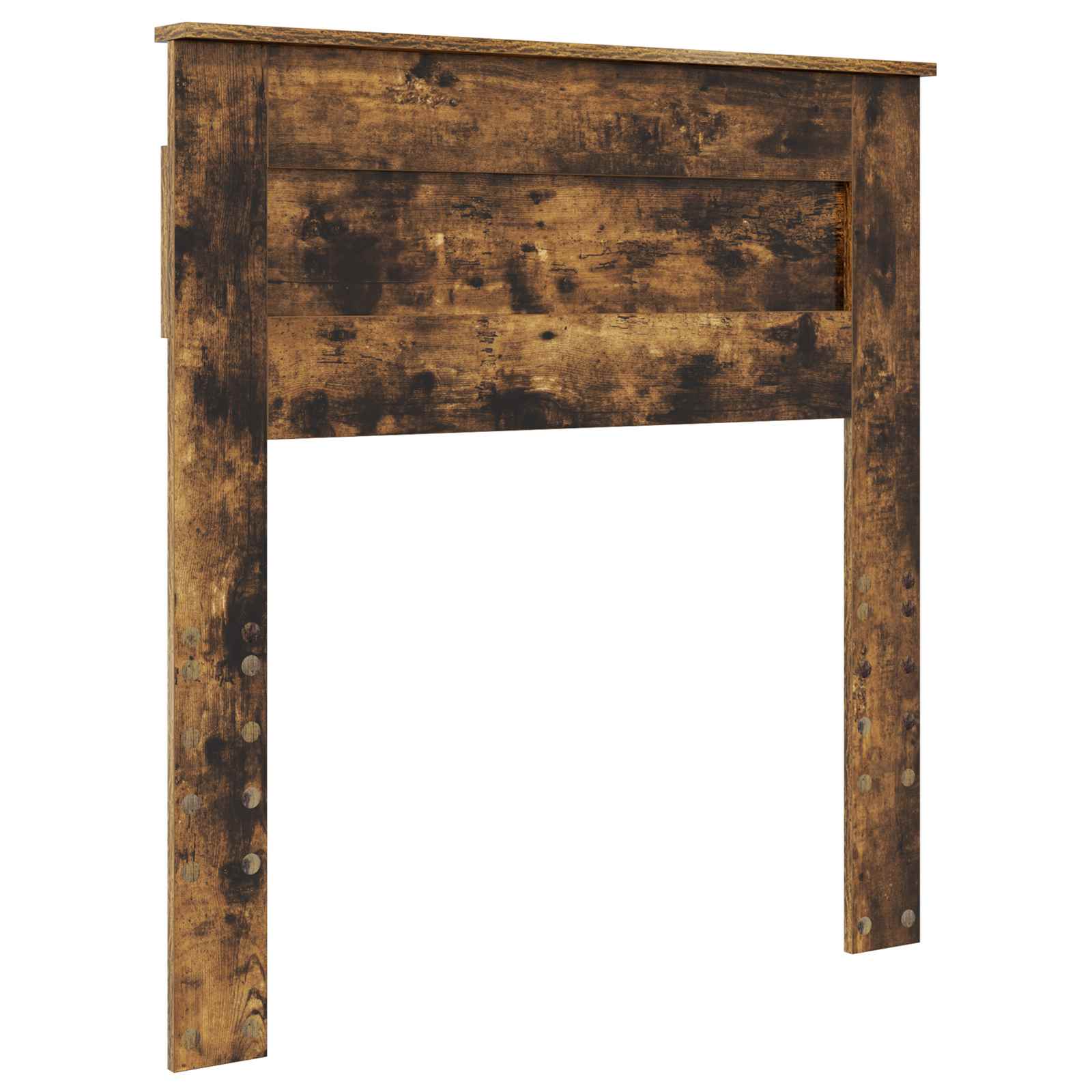 Lit avec rangement, panneau de bois, chêne fumé, pour la chambre, 75 × 190 cm - 7