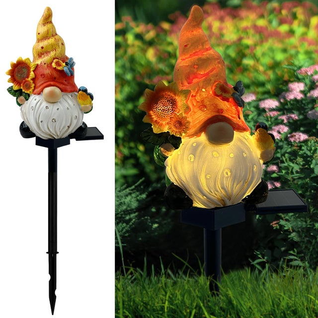 Gnome lumineux LED rose, décoration de Noël