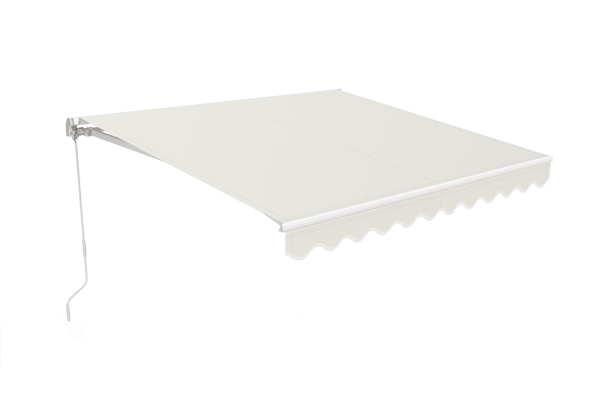 Store banne monobloc structure blanche VECCHIO 3m x 2,5m toile beige - 8