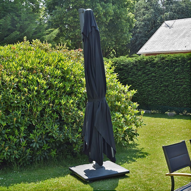 Pied de parasol carré en ciment anthracite 91 kg Graphita - 3