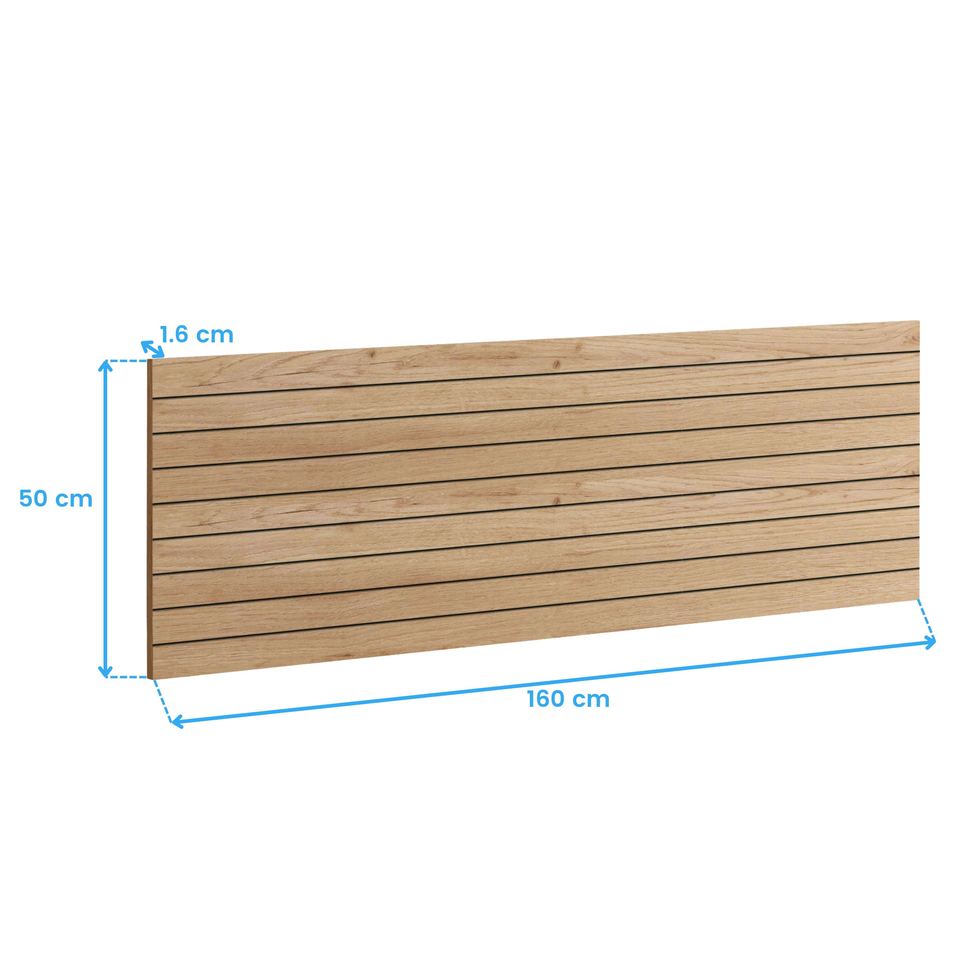 Tête de lit Camila avec sérigraphie en chêne doré, 160 cm - 6