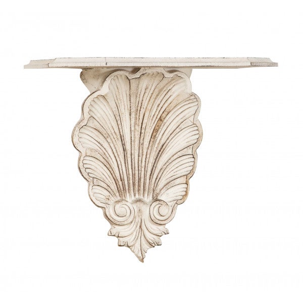 Étagère Vintage En Fonte Finition Rouille Biscottini – L23xP4xH28 Cm – Support Mural