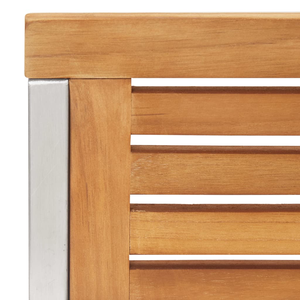 Maison Exclusive - Sedie da Giardino 2 pz con Cuscini in Legno di Teak e Acciaio - 8