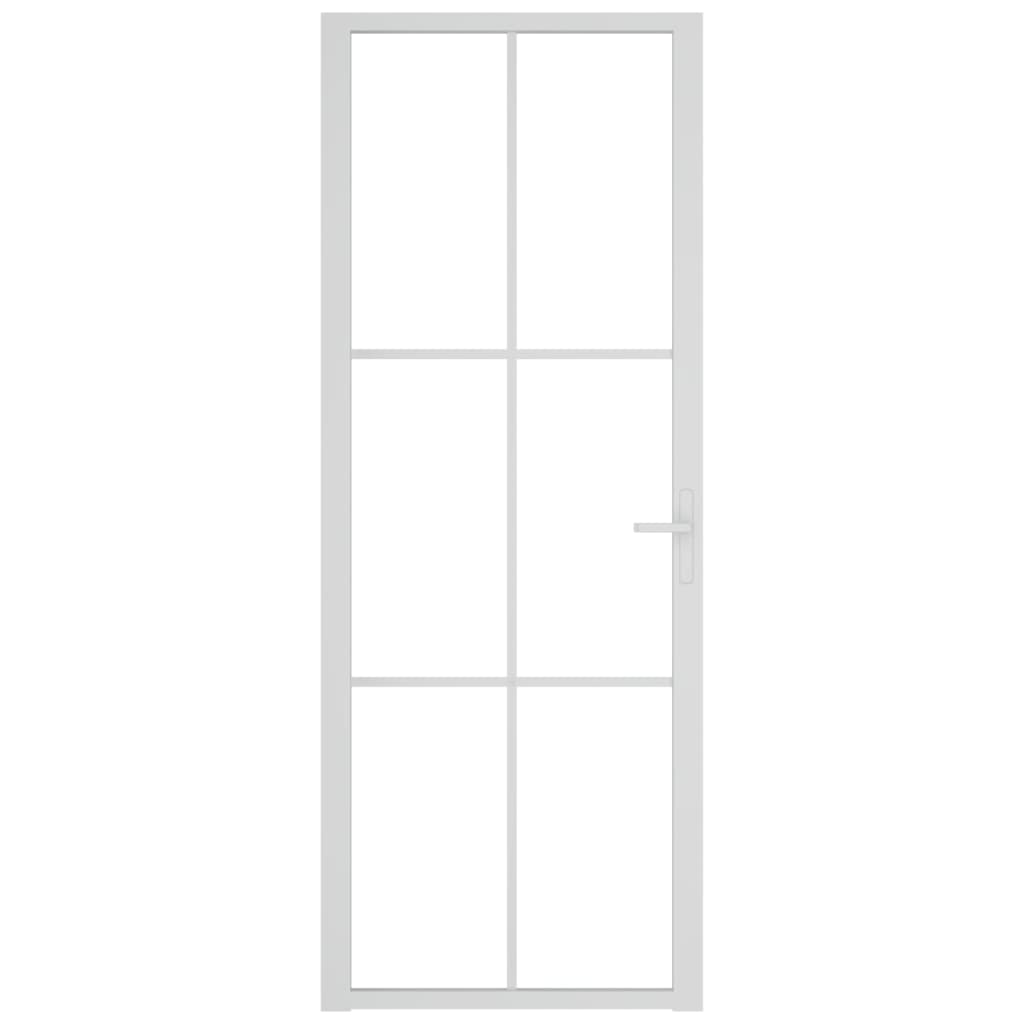 Maison Exclusive - Porta Interna 76x201,5 cm Bianca in Vetro ESG e Alluminio - 3