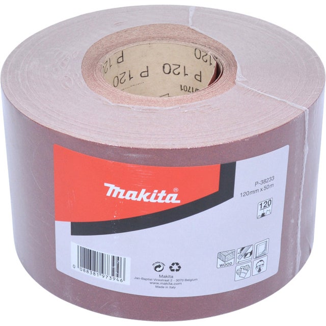 Makita Rouleau de papier abrasif 120 mm x 50 m K120 - P-38233