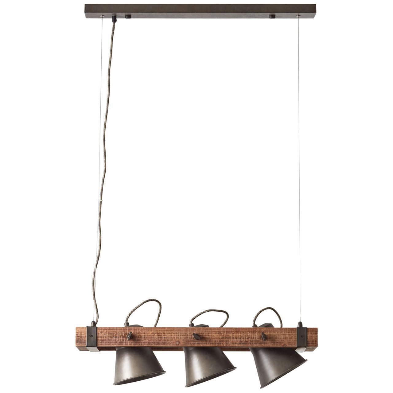 Lampa BRILLIANT, zawieszenie Baker 4-płomienne czarne / kolor drewna, 4x A60, E27, 40W, drewno ze zrównoważonej gospodarki leśnej (FSC) - 8