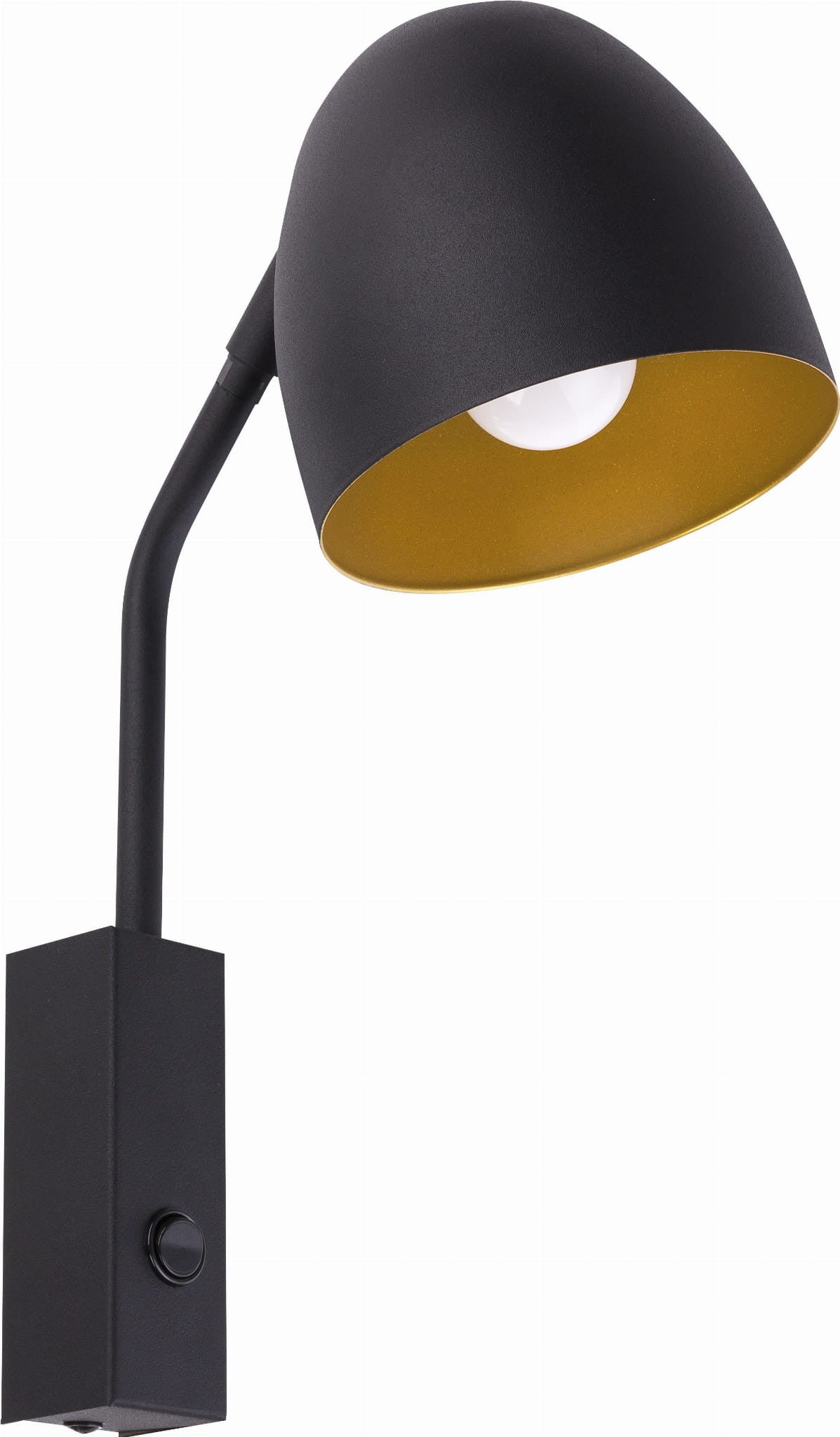 Kinkiet ścienny Soho czarno-złoty 1xE27x15W wym: 34 x 13 x 27 cm metal IP20 TK Lighting