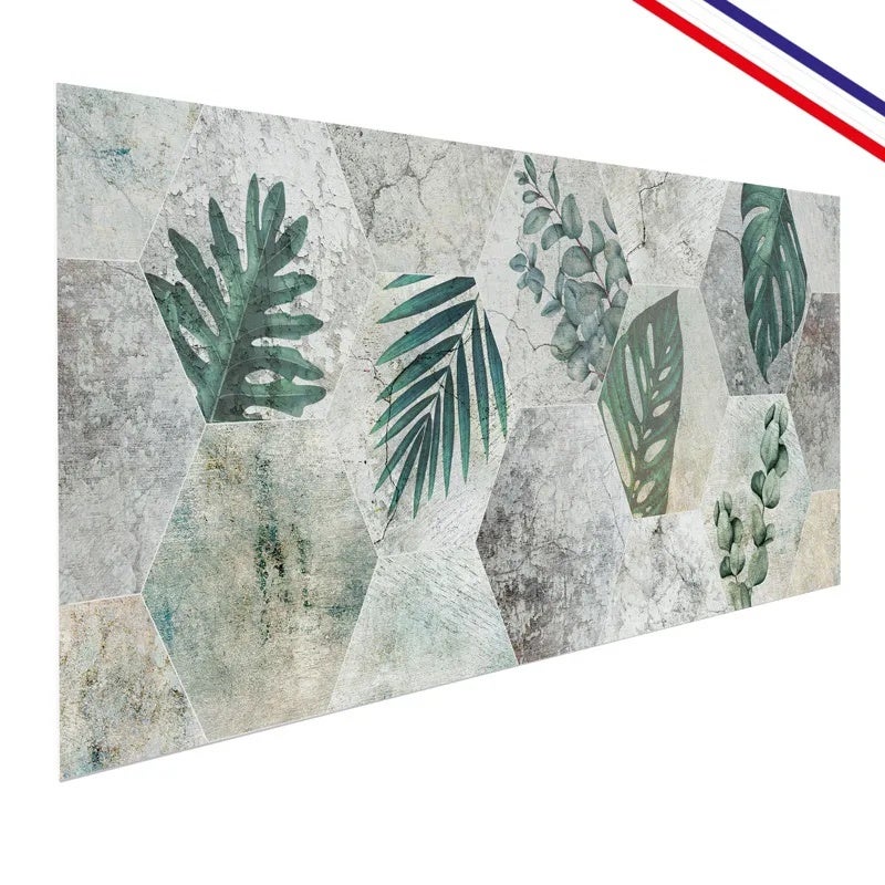 Crédence de salle de bain en PVC floral vert 140x30 cm (en 2 bandeaux) - Mix Végetal - 4