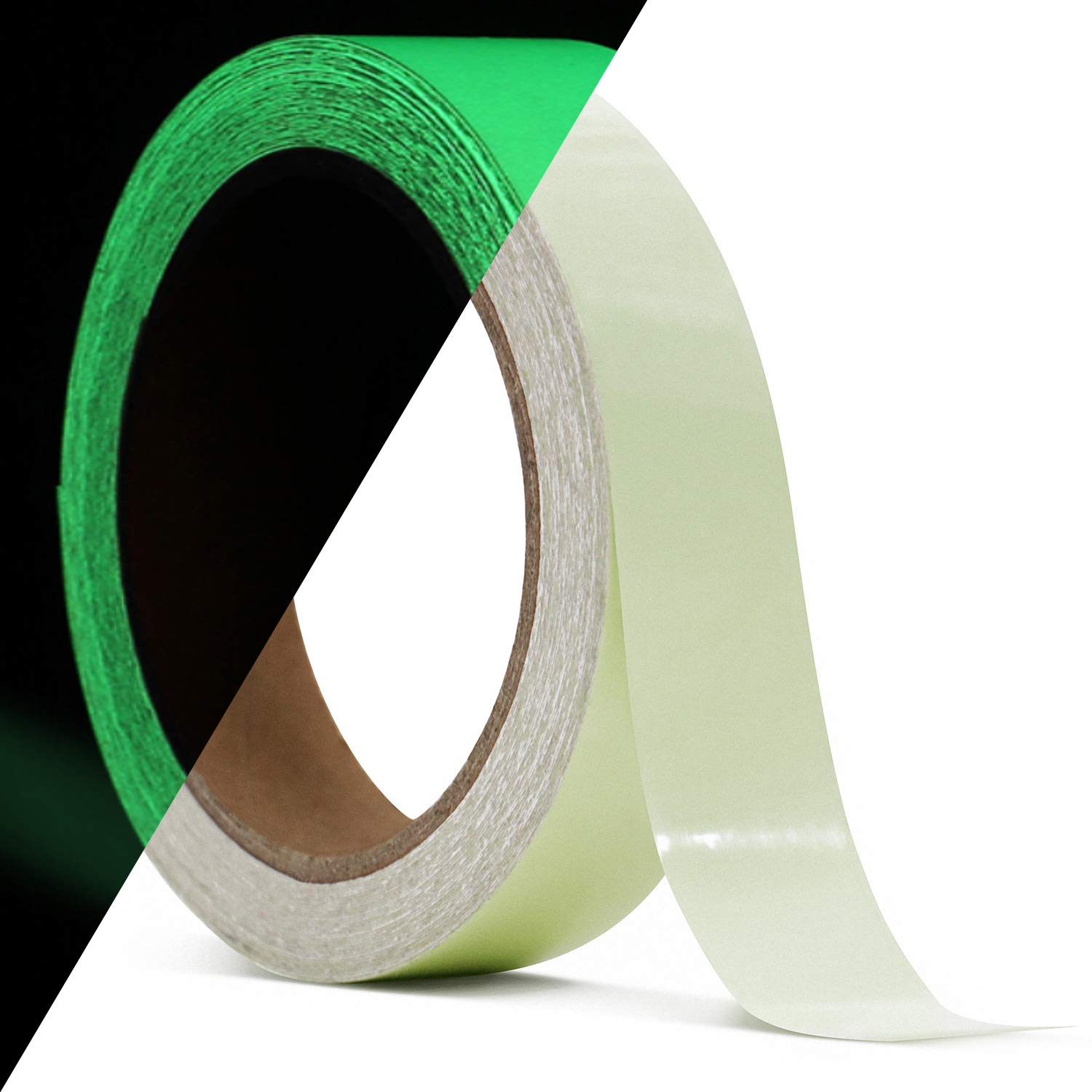 Taśma fluorescencyjna samoprzylepna 10M x 2CM, świecąca w ciemności, jasnozielona fosforyzująca taśma bezpieczeństwa, usuwalna
