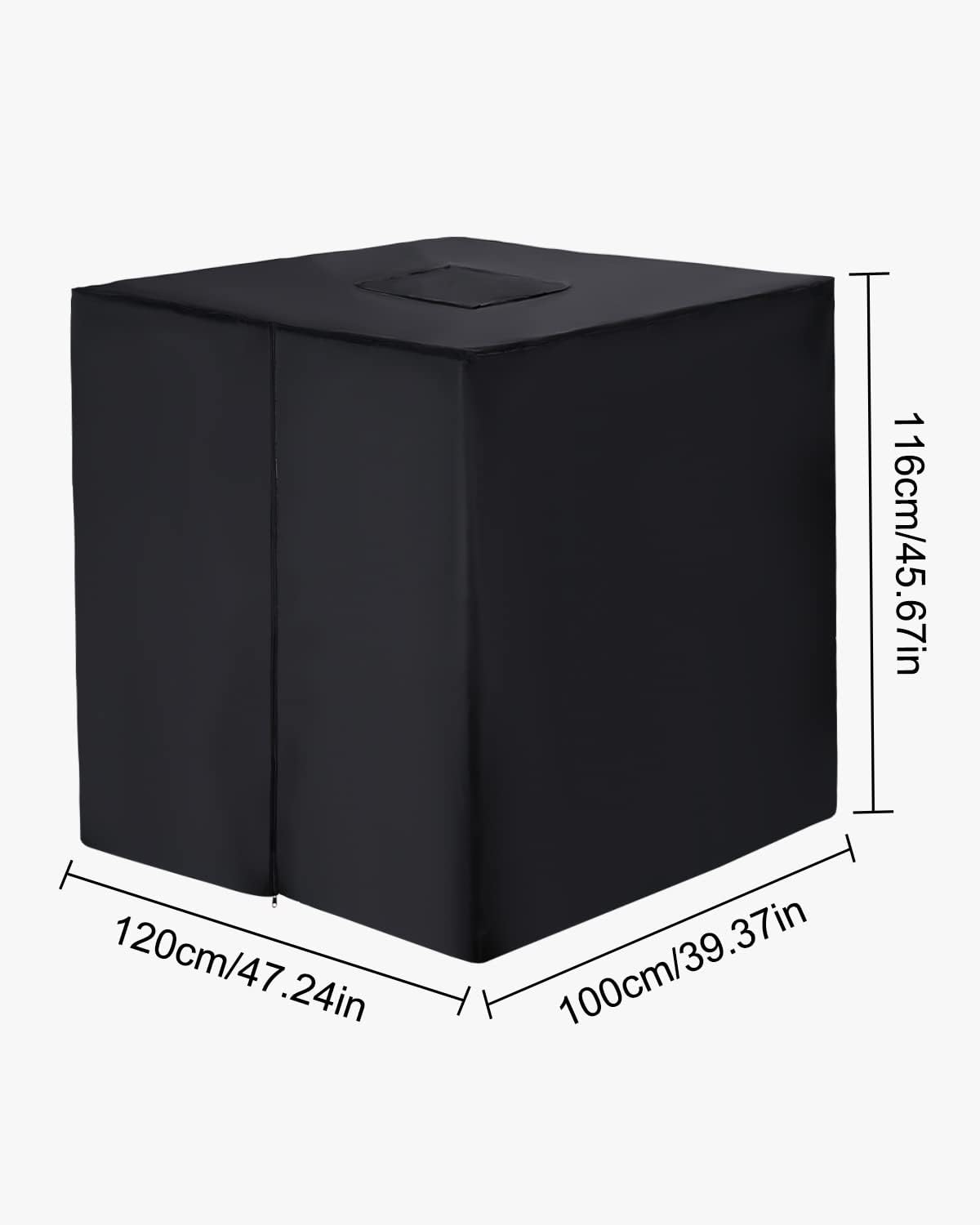 120 x 100 x 116 cm(Noir) Bache pour Cuve 1000L IBC, 420D Réservoir d'eau Couvercle, Anti-UV Housse Protection Cuve, Bâche de Protection Cuve IBC - 2