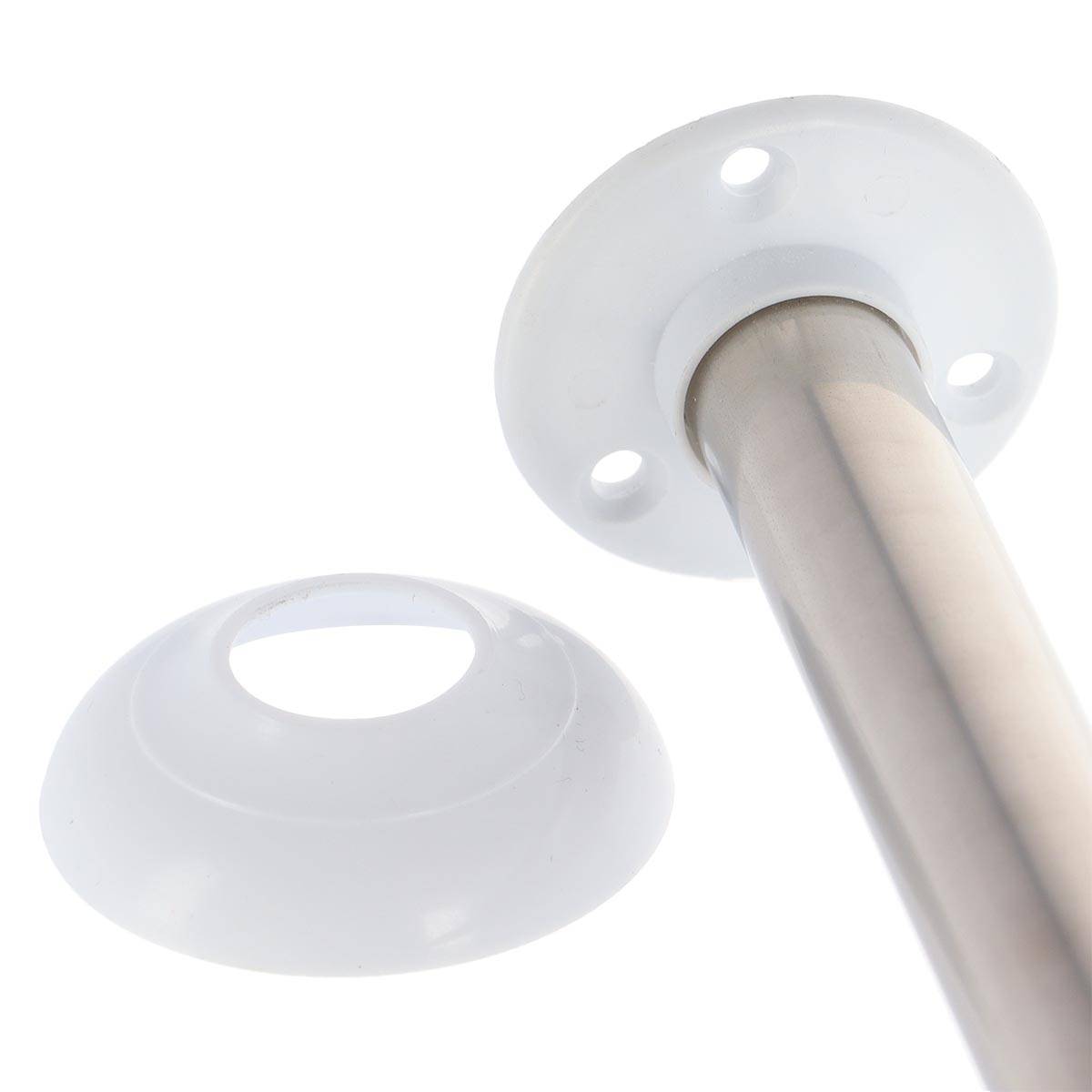 Barre de douche d'angle 80x80 cm acier inoxydable - chrome - Tendance - 3